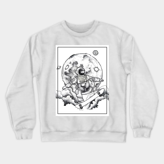 SPACE SKATER | ASTRONAUT Crewneck Sweatshirt by ulricartistic